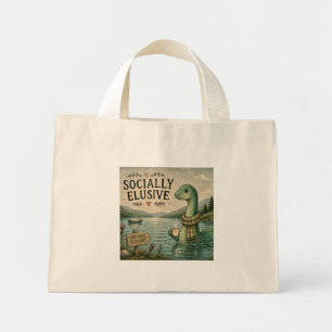 Bolsa Tote Mini Nessie Esquiva Socialmente Críptido Aconchegante L