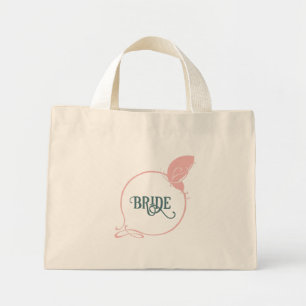 Bolsa Tote Mini Noiva Art Nouveau Dusty Borboleta Rosa