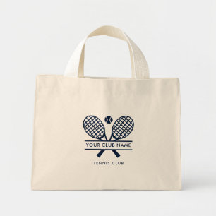 Bolsa Tote Mini Nome do Clube Moderno Swag do Time de Tênis