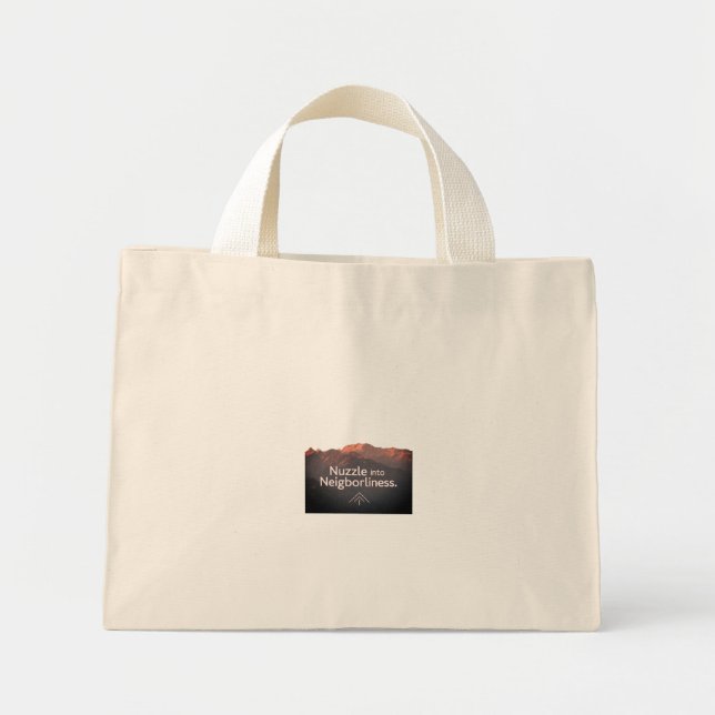 Bolsa Tote Mini Nuzzle em Vizinhança (Frente)