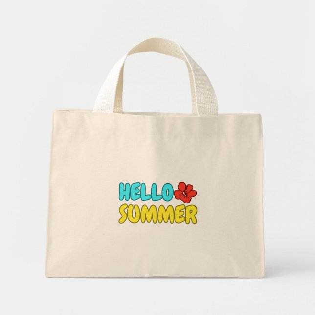Bolsa Tote Mini Olá Verão Tiny Tote (Frente)