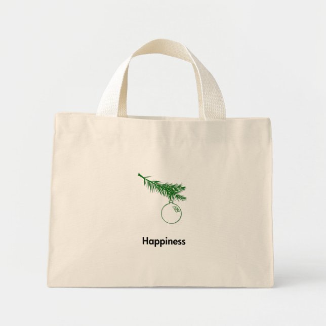 Bolsa Tote Mini Ornament Felicidade (Frente)