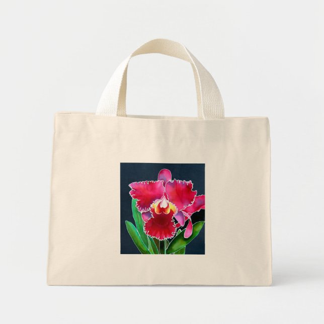 Bolsa Tote Mini Orquídea Rosa Solteiro (Frente)