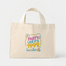 Bolsa Tote Mini Party Like It’s 1999®™ – Neon Soundtrack