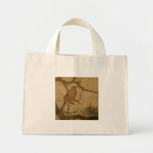 Bolsa Tote Mini Pássaro em Uma Ramificação
