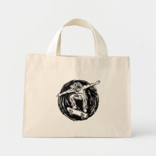 Bolsa Tote Mini Patrocinador lendário Fazendo skate de Médio-Ar