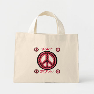 Bolsa Tote Mini paz vermelha para todos os sacos