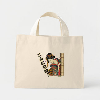 Bolsa Tote Mini Peeking Ukiyo-e geisha - Konnichiwa!