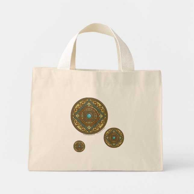 Bolsa Tote Mini Peixes Mandala Tote Bag (Frente)