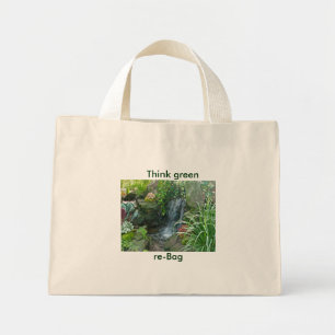 Bolsa Tote Mini Pense verde de Cascata de Ott, Saco de Tote de Reb