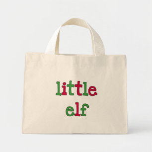 Bolsa Tote Mini Pequenas T-shirts e presentes no Feriado do Elf