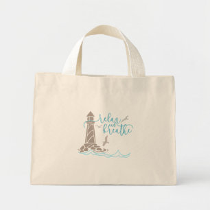 Bolsa Tote Mini Praia do Farol Verão Férias Motivacional Yoga