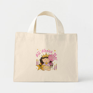 Bolsa Tote Mini Princesa Sobre Os Meus 4º Aniversário Camisetas