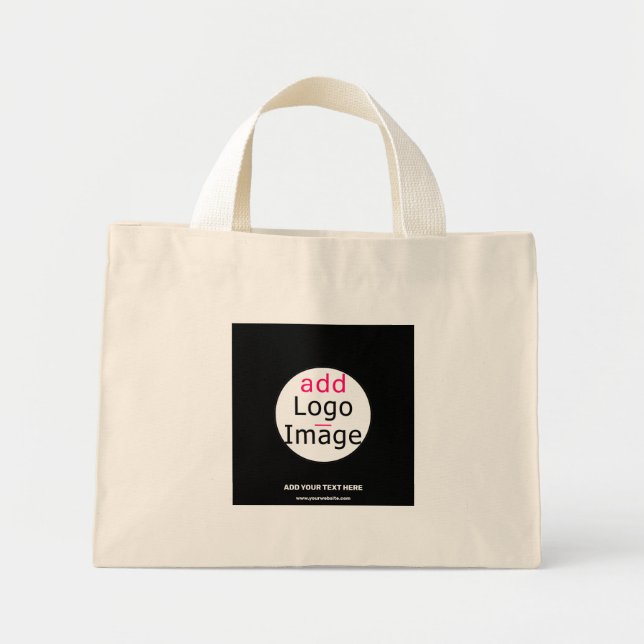 Bolsa Tote Mini Professional Customizable Business Brand Black   (Frente)