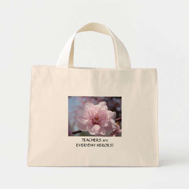 Bolsa Tote Mini Professores das Flores da Árvore são Heróis DIÁRIO (Frente)