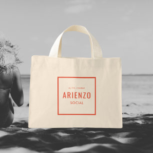 Bolsa Tote Mini Promoção de Influenciador de Mídia Social Laranja