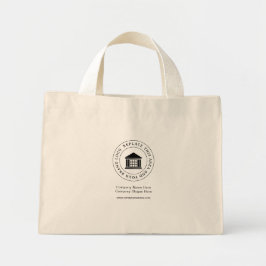 Bolsa Tote Mini Promocional de logotipo de empresa simples e minim