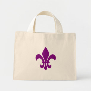 Bolsa Tote Mini Purple Fleur de Lis