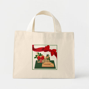 Bolsa Tote Mini Quebra do Presente de Natal em Cesto de Pão