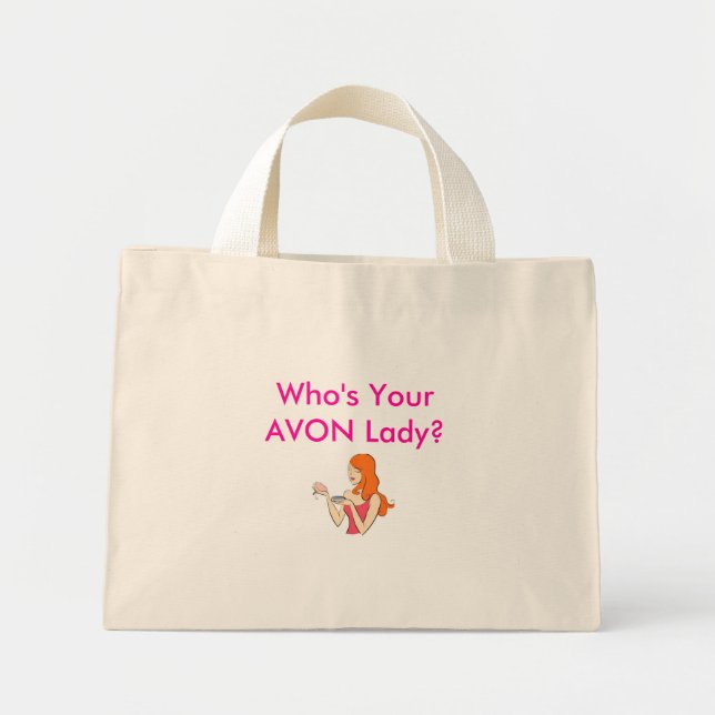 Bolsa Tote Mini Quem é a sua mulher AVON?Bolsa (Frente)