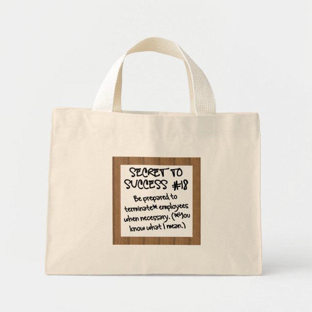 Bolsa Tote Mini Remover membros de grupo improdutivos (Frente)