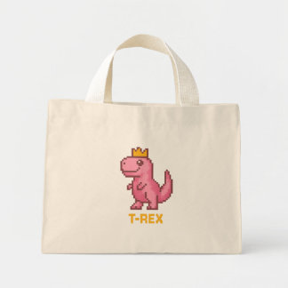 Bolsa Tote Mini Rex Rei Dinossauro Fofo - Trex