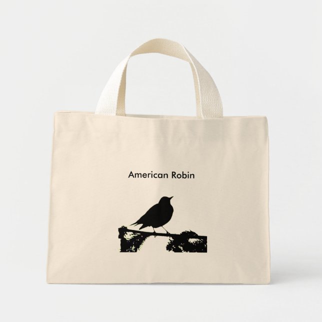 Bolsa Tote Mini Robin Silhouette Bag americano (Frente)