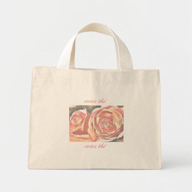 Bolsa Tote Mini Rosas Chá do Jardim (Frente)