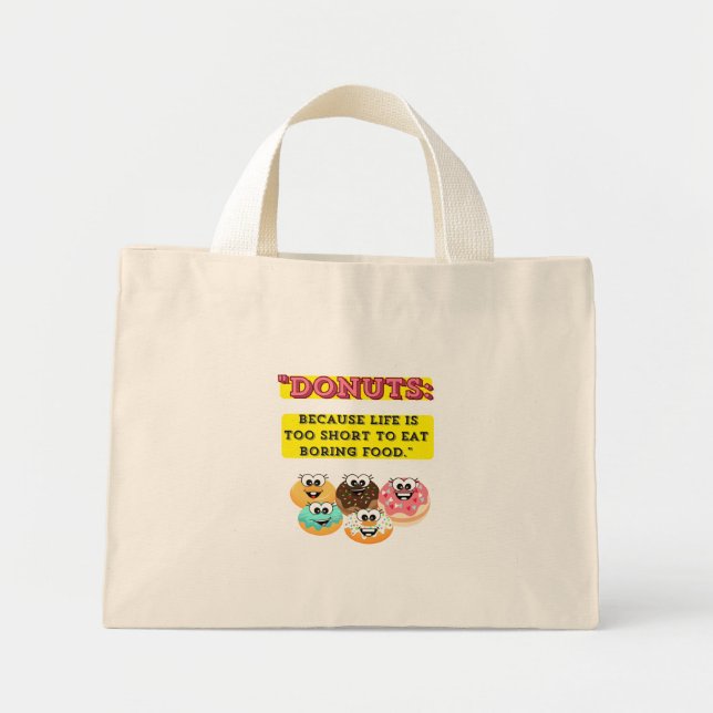 Bolsa Tote Mini ROSQUINHAS, porque a vida é curta demais para come (Frente)
