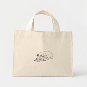 Bolsa Tote Mini Saca de Dachshund de Pelo Cabeludo