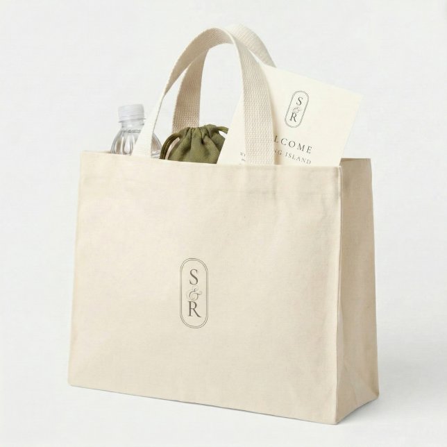 Bolsa Tote Mini Saco de Boas-Vindas de Casamento Personalizado com (Criador carregado)
