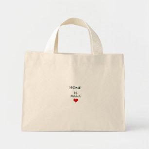 Bolsa Tote Mini Saco de mão Inspirador Casa é Mamãe