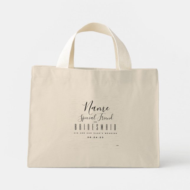 Bolsa Tote Mini Saco de mão para damas de honra - HAMbyWG (Verso)
