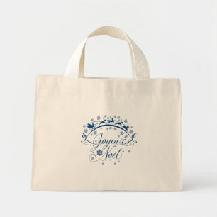 Bolsa Tote Mini Saco de mão pequeno Joyeux Noël Christmas