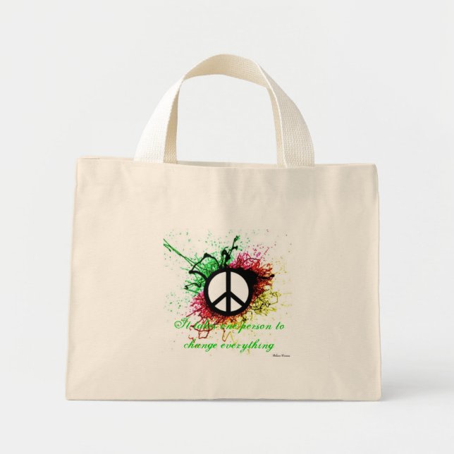 Bolsa Tote Mini Saco de paz (Frente)