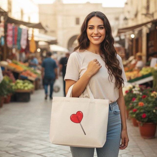 Bolsa Tote Mini Saco de Toques Grande do Lollipop (Criador carregado)