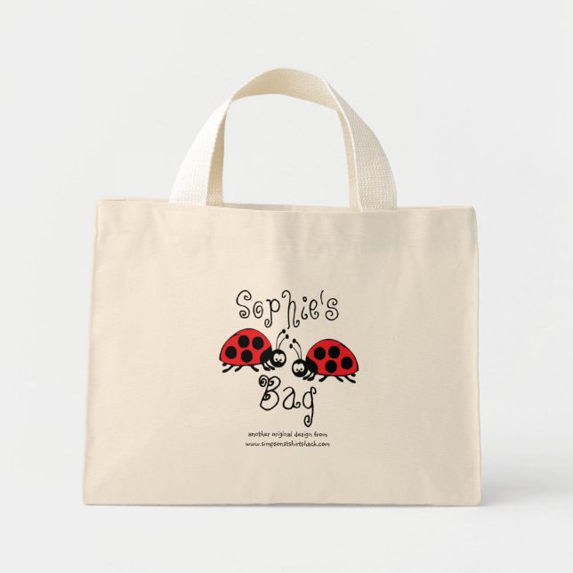 Bolsa Tote Mini Saco de Tote de Ladybug para Crianças (Frente)