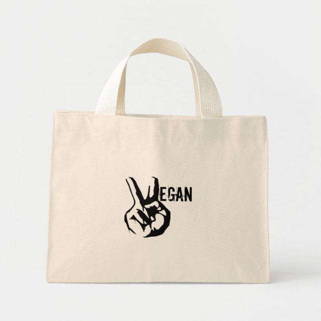 Bolsa Tote Mini Saco de Tote de Paz de Vegan (Frente)