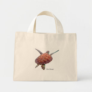 Bolsa Tote Mini Saco de Tote Floral de Tartaruga