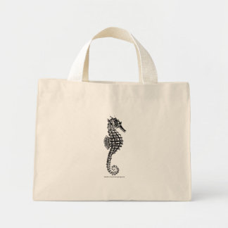 Bolsa Tote Mini Saco do sapo do CAVALO Negra