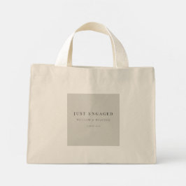 Bolsa Tote Mini Saco Tote Minimalista Recém-Noivos | Cinza Dove