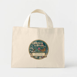 Bolsa Tote Mini Saco Tote Personalizado Jardim de Polinizadores Az