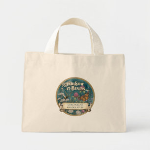 Bolsa Tote Mini Saco Tote Personalizado Jardim de Polinizadores Az