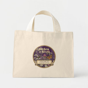 Bolsa Tote Mini Saco Tote Personalizado Jardim de Polinizadores Ro