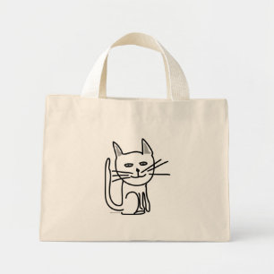 Bolsa Tote Mini Sacos de Tote de Gato Feliz de Gracey