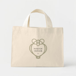 Bolsa Tote Mini Sage Irish Celtic Swan Madrinha de casamento Inici