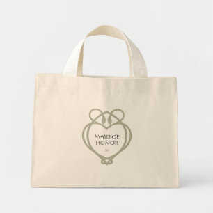Bolsa Tote Mini Sage Irish Celtic Swan Madrinha de casamento Inici
