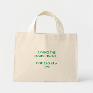BOLSA TOTE MINI SALVANDO O AMBIENTE... UM SACO DE CADA VEZ