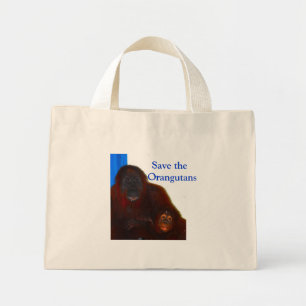 Bolsa Tote Mini Salve os Orangutanos