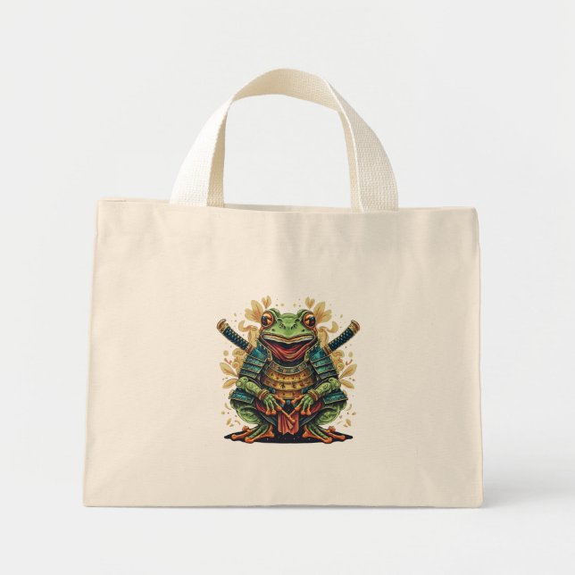 Bolsa Tote Mini Samurai frog warrior Tiny Tote (Frente)